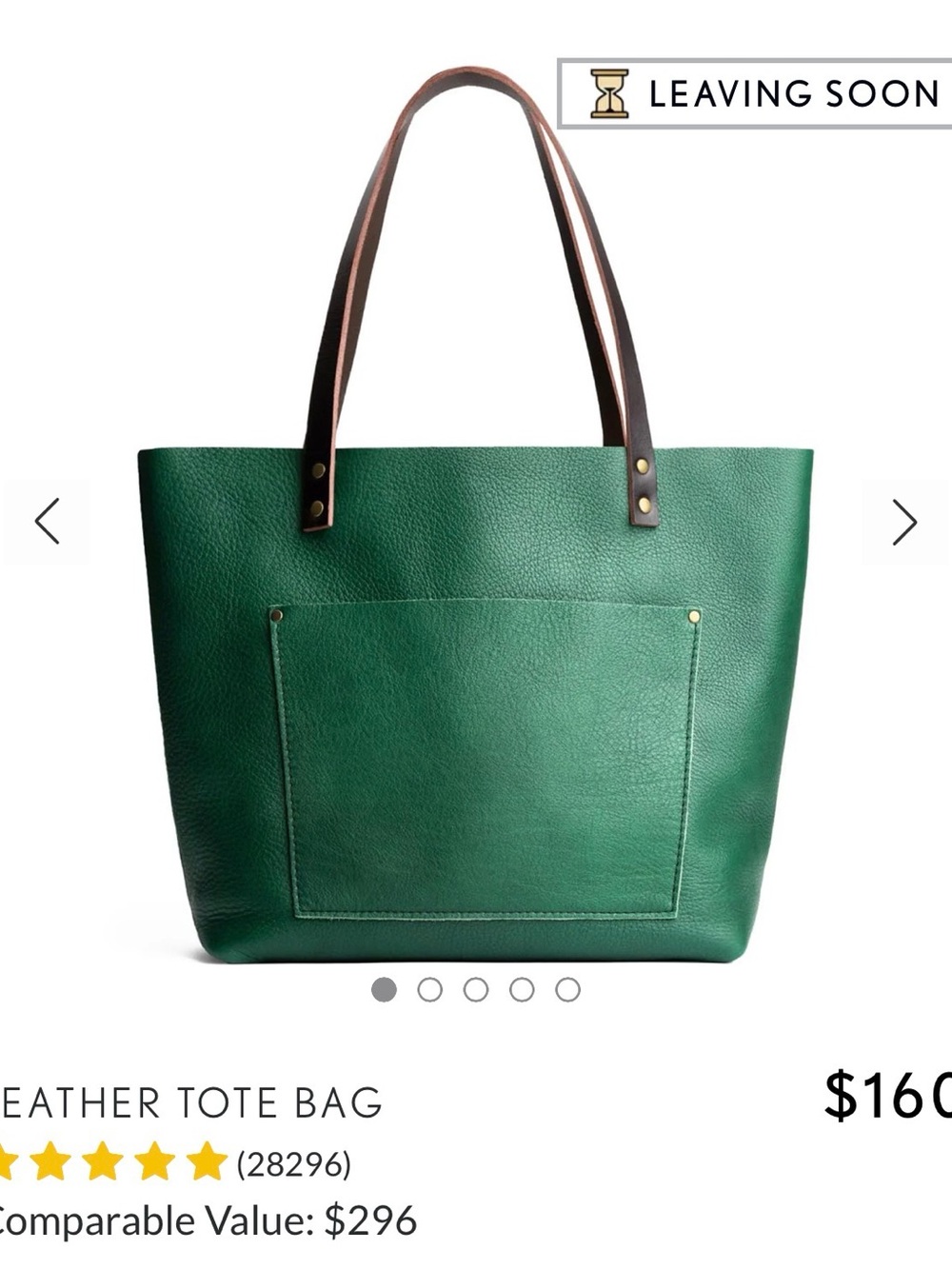 Portland Leather Medium Leather Tote in Bacalar